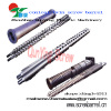 conical twin screw and barrel for machine