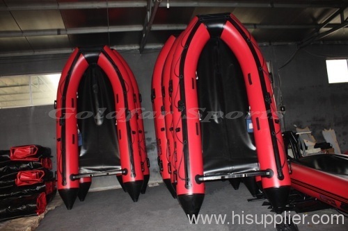 PVC or hypalon inflatable boat