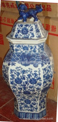 Antique blue and white vase