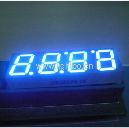 Ultra Bright Blue 4-Digit 0.56" (14.2mm) 7 Segment LED Display for Oven Control,Clock Indicators,50.4 x 19 x 8 mm