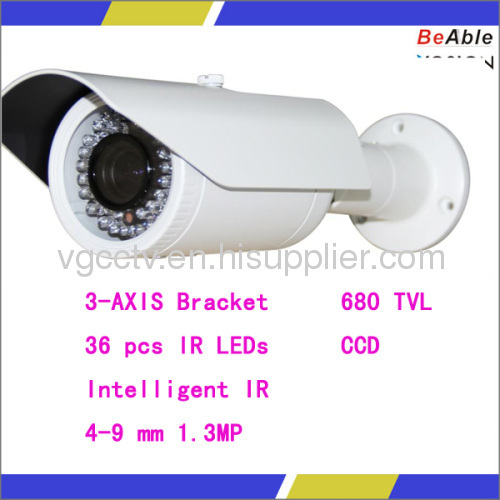 4-9 mm 1.3MP Manual Iris VFLens High Resolution Day & Night Outdoor Waterproof IP Camera