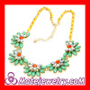 Wholesale Designer Gorgeous Color Lotus Chunky Flower Collar Bib Necklace