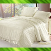 Stripe silk bed sheet