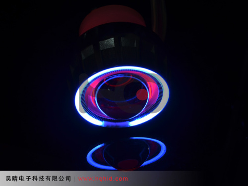 2.5 inch motorcycle Bi-xenon projector lens light with Angel eyes