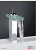 LED glass waterfall faucet