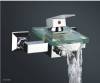 LED glass waterfall faucet