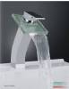 LED glass waterfall faucet