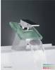 LED glass waterfall faucet