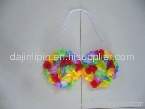 hawaii flower BRA silk lei promotional gift souvenirs artificial flower fake flower