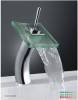 LED glass waterfall faucet