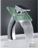 LED glass waterfall faucet