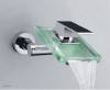 LED glass waterfall faucet