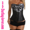 Sexy Black Mini Corset With Lace