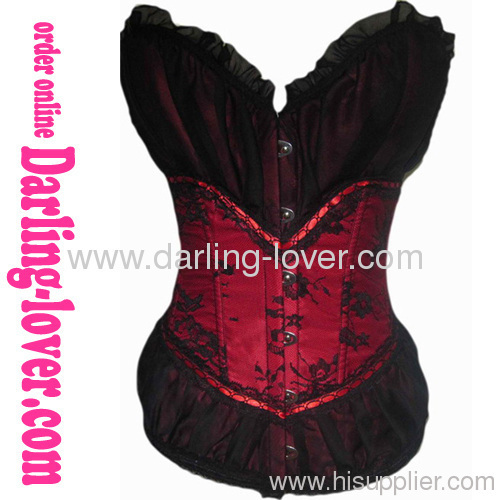 Sexy Red Lace-up Back Corset