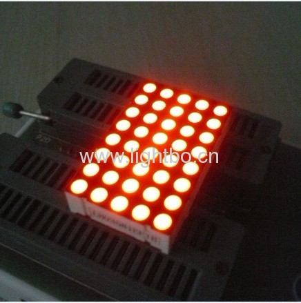 Ultra Brigt Orange High efficiency 1.5" 3mm 5 x 8 Dot matrx LED Display,23.5 x 37.6 x 8 mm