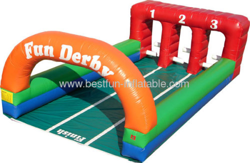 3 Lane Inflatable Derby Game