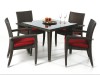 Outdoor wicker dining sets square table with chairs