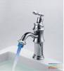 LED single hole basin faucet