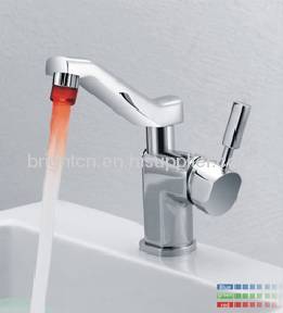 LED single hole basin faucet