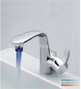 LED single hole basin faucet