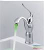 LED single hole basin faucet