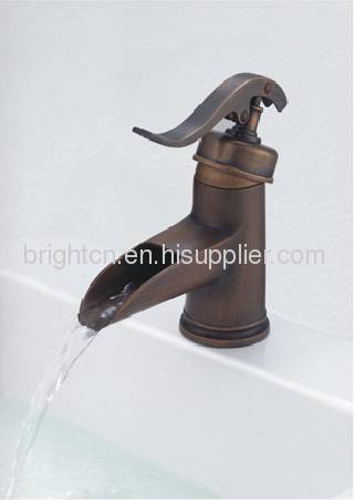 LED bronze single handle basin faucet