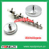 Neodymium Shallow Pot Magnet with Female Stud