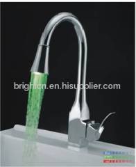 Brass LED kitchen faucet