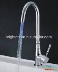 Brass LED kitchen faucet