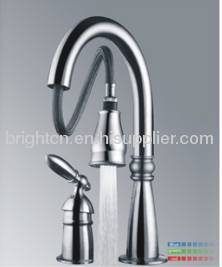 Brass LED kitchen faucet