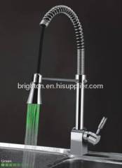 LED kitchen spring faucet