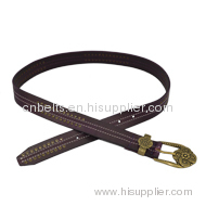 100% Leather Casual Jean Belt