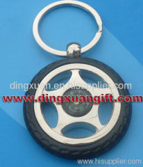 Compass key ring/ zinc alloy keychain