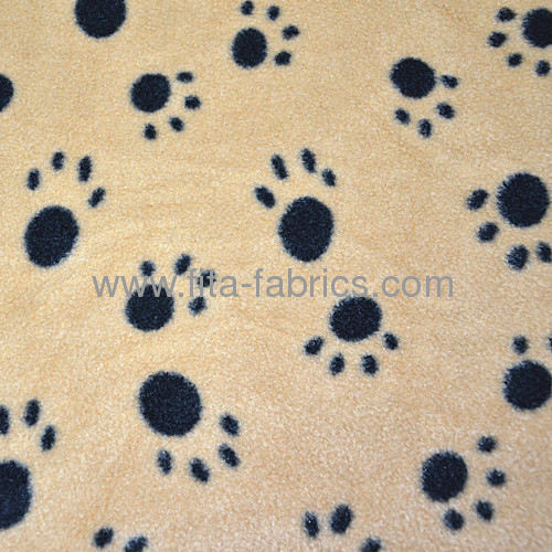 Polar fleece animal print fleece fabric