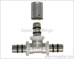Press pipe fittings for pex pipe