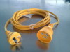 Australian extension cords in yellow color