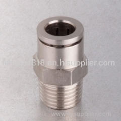 Straight Male Adaptor Nickel Plated Brass Push-in Fittings