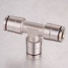Union Tee, 3/8 In Tube, Brass NP Fittings
