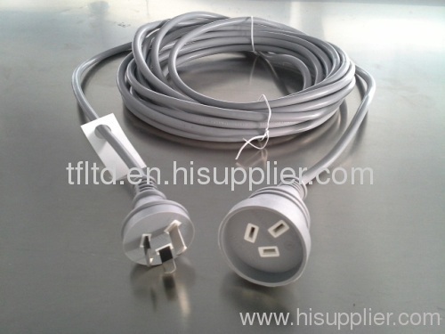 Extension cords in grey color for Australia