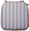 white and light brown stripe seat cushion