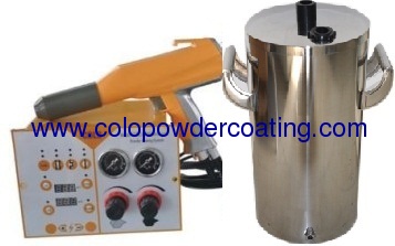 Portable Intelligent with 20X40CM or 20X30CM Powder Hopper Manual Powder Coating Machine COLO-800DT-H