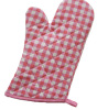 grid printed cotton microwave glove