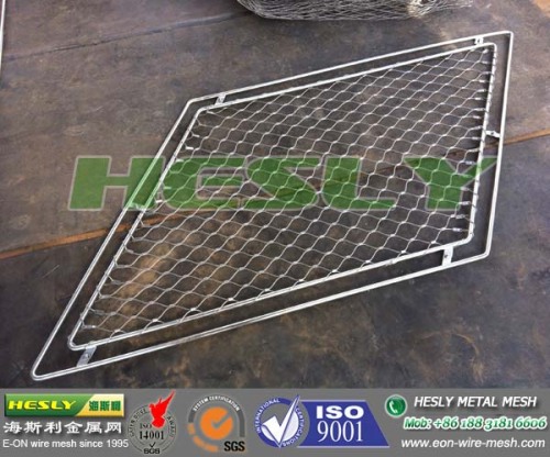 pre-mounted frames stainless steel wire rope mesh