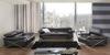 Luxury Living Room Couches Furniture, Black Leather Modular Corner Sofa