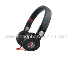 2013 Rotating Wired Stereo Over Ear Headphones Black with Red STN-033