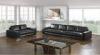 Modern Black Leather Sectional Sofas, Classic Luxury Leather Sofa Set