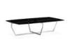 Modern Rectangle Glass Coffee Table, Tempered Glass End Table
