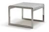 Stainless Steel Rectangle Sofa Side Tables, Natural White Marble End Table