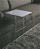 White Tempered Glass End Table, Modern Glass Metal Sofa Side Table