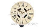 Hang Roman Numerals Clock , 14 Inch Wood Clock For Festival